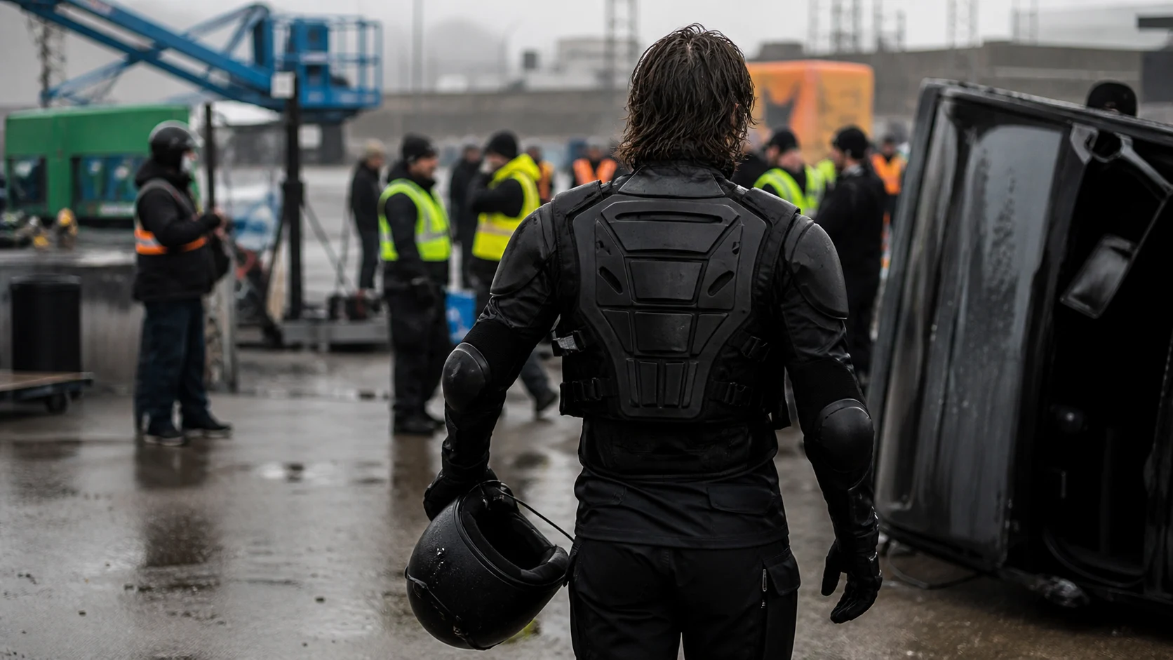 Anonimni kaskader na filmskom setu priprema akcijsku scenu